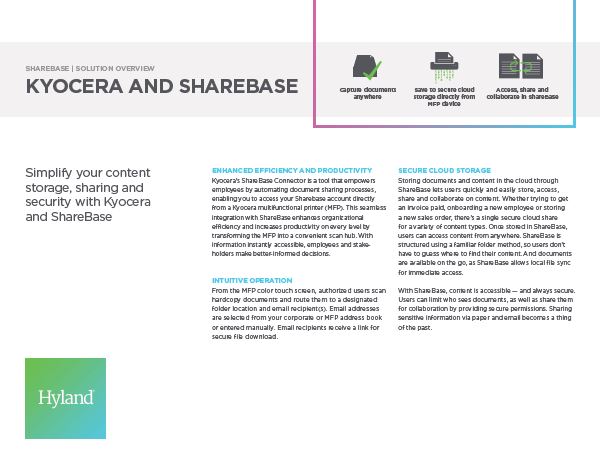 ShareBase, Kyocera, Solution, Software, Document Management, AM Copiers