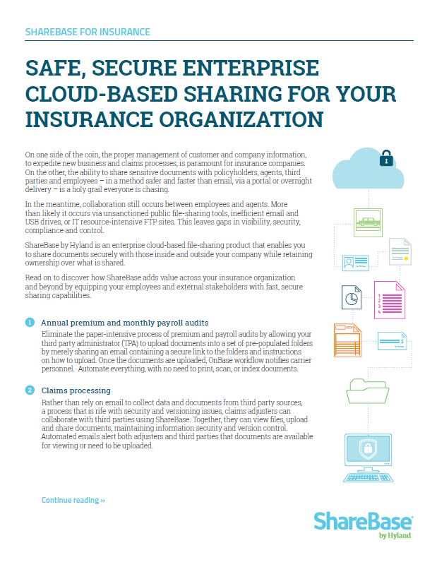 ShareBase, Insurance, Kyocera, Software, Document Management, AM Copiers