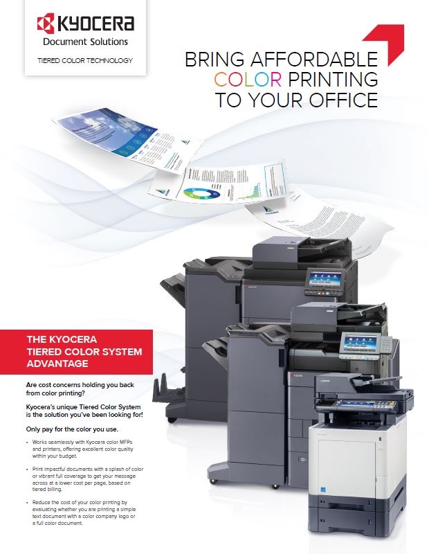 Kyocera, Software, Cost Control And Security, Tiered Color Monitor, AM Copiers