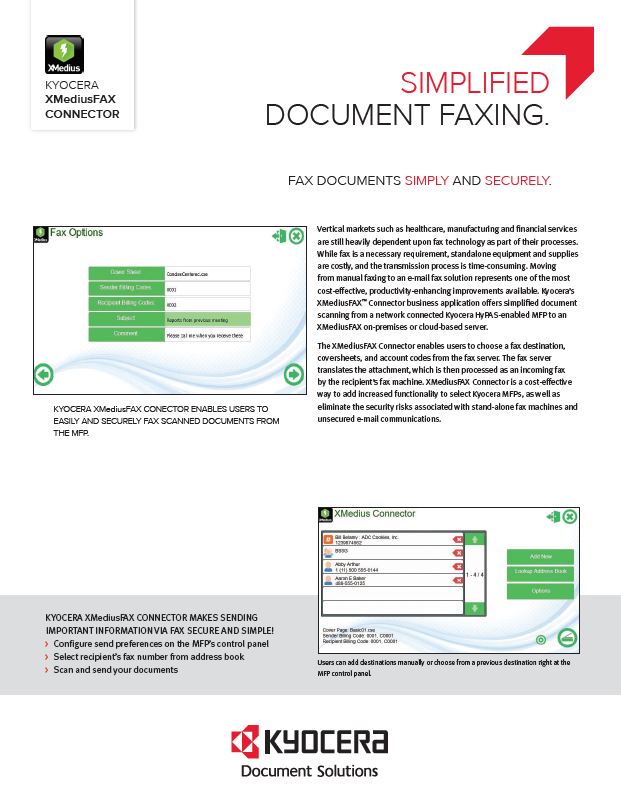 Kyocera, Software, Document Management, Xmediusfax Connector, AM Copiers