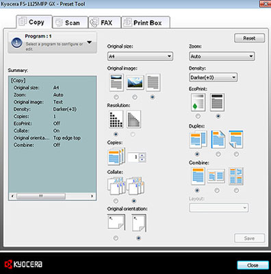 Program Function, Kyocera, Environment, AM Copiers